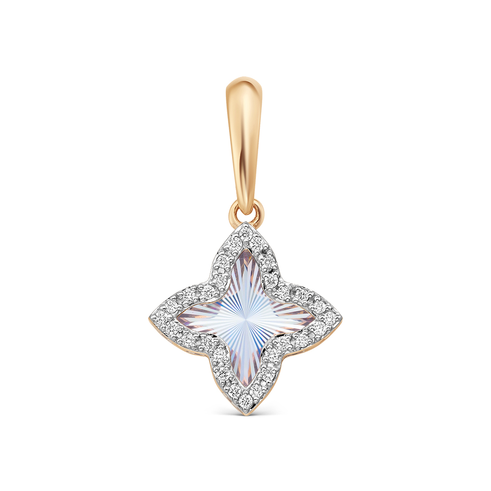 Подвеска из золота с камнем Бриллиант фото, цены