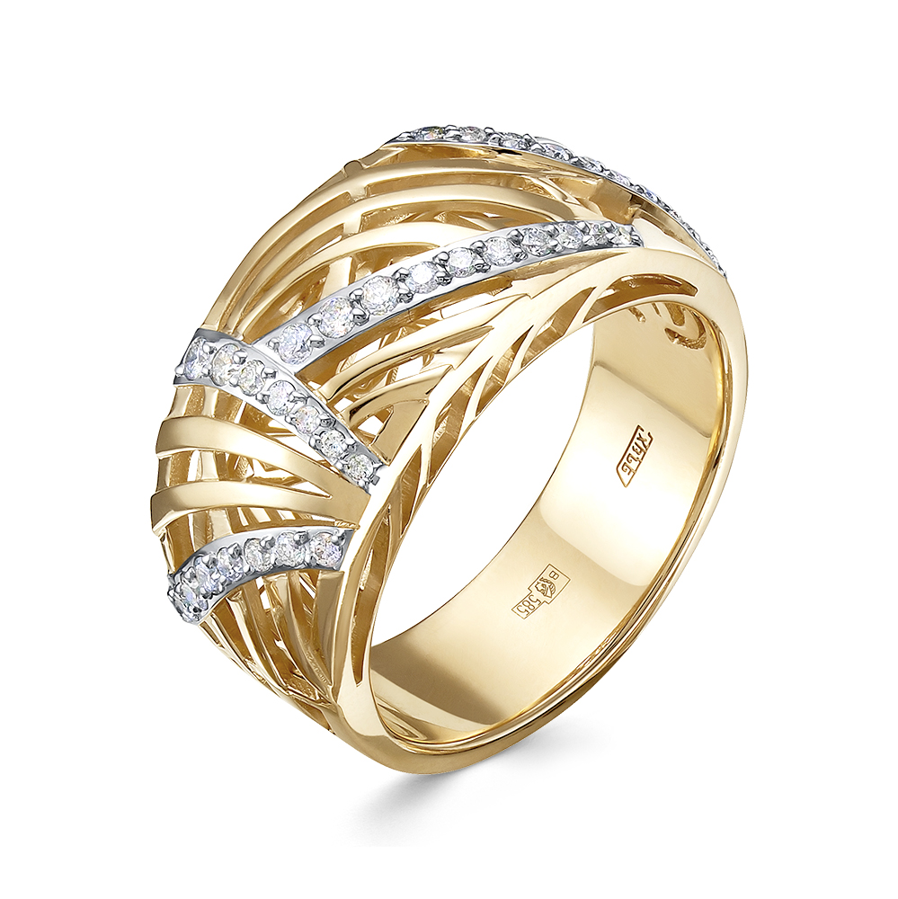 Кольцо из золота с камнем Бриллиант фото, цены