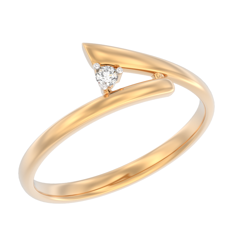 Кольцо из золота с камнем Бриллиант фото, цены