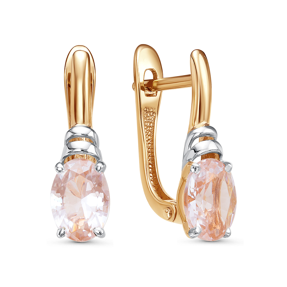 Серьги из золота с камнем Халцедон фото, цены