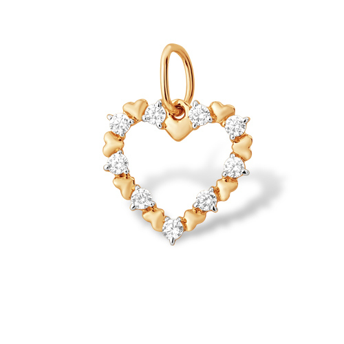 Подвеска из золота с камнем Фианит фото, цены