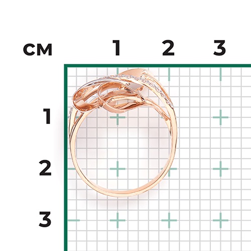 Кольцо из золота с камнем Фианит фото, цены