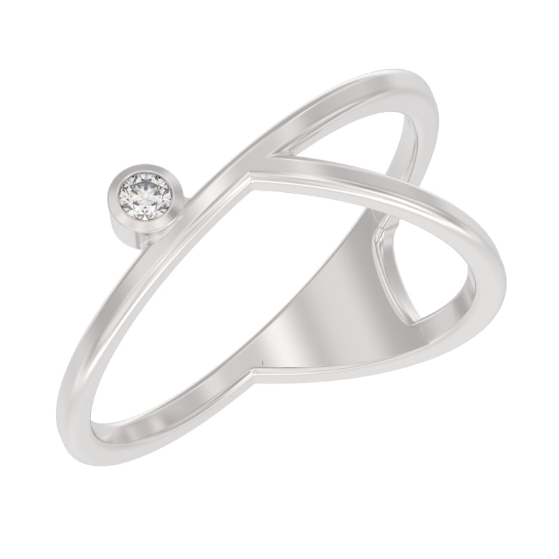 Кольцо из серебра с камнем Фианит фото, цены