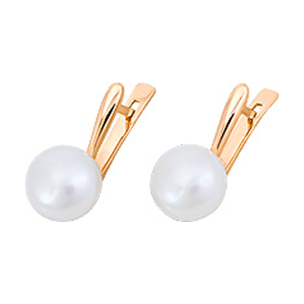 Серьги из золота с камнем Жемчуг фото, цены