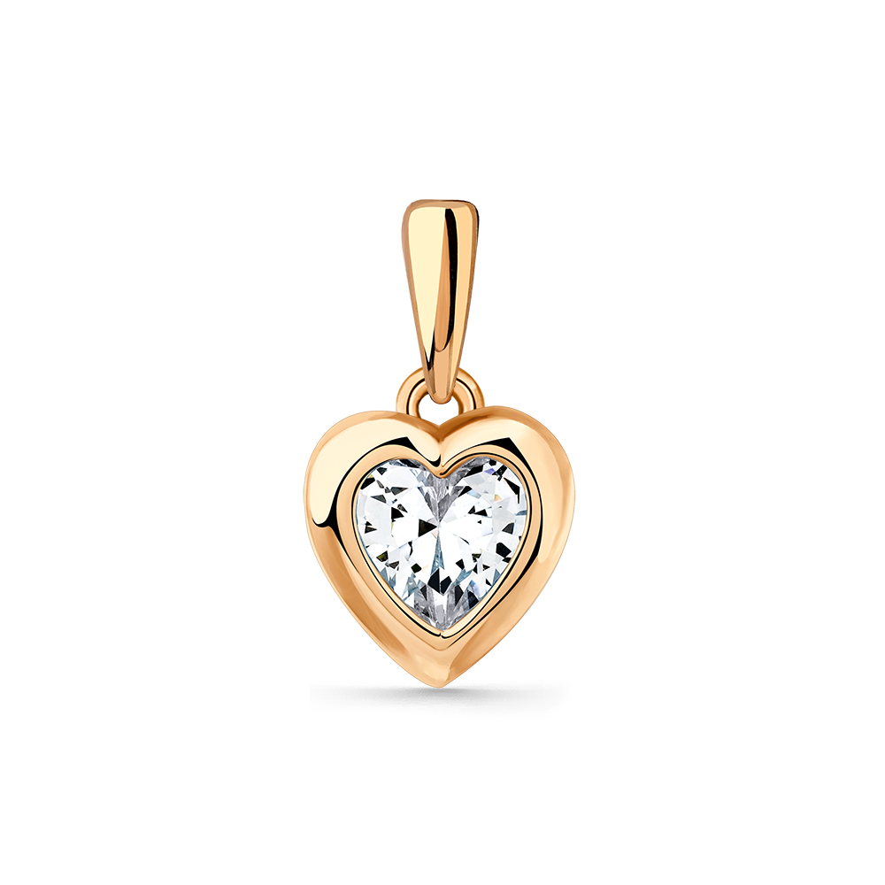 Подвеска из золота с камнем Фианит фото, цены