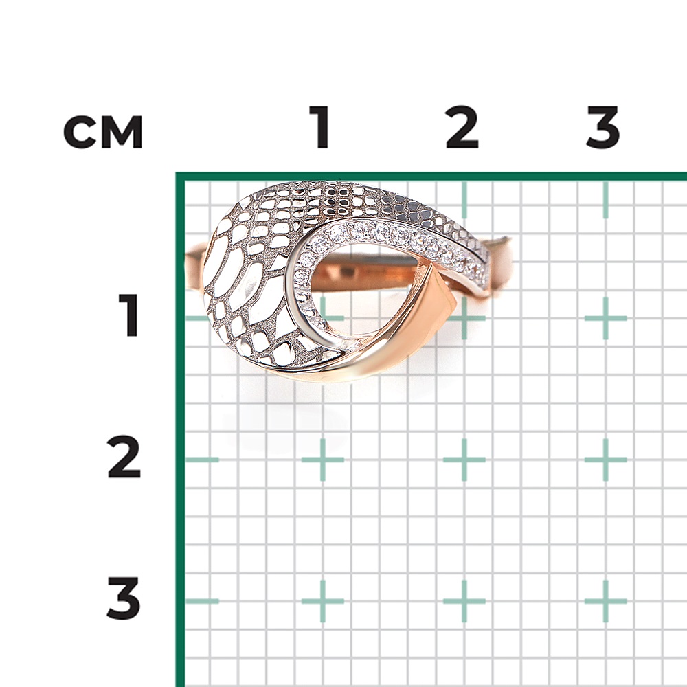 Кольцо из золота с камнем Фианит фото, цены