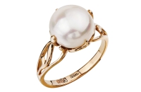 Кольцо из золота с камнем Жемчуг фото, цены