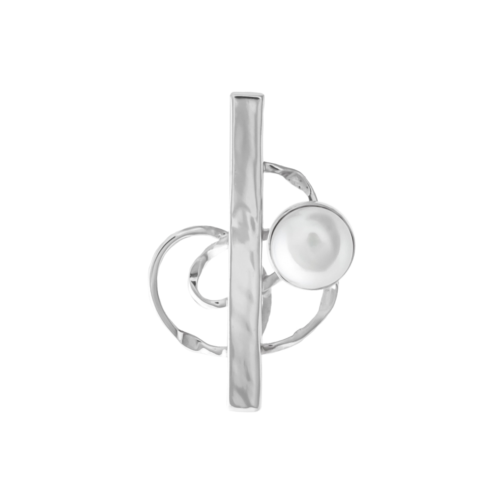 Подвеска из серебра с камнем Жемчуг фото, цены