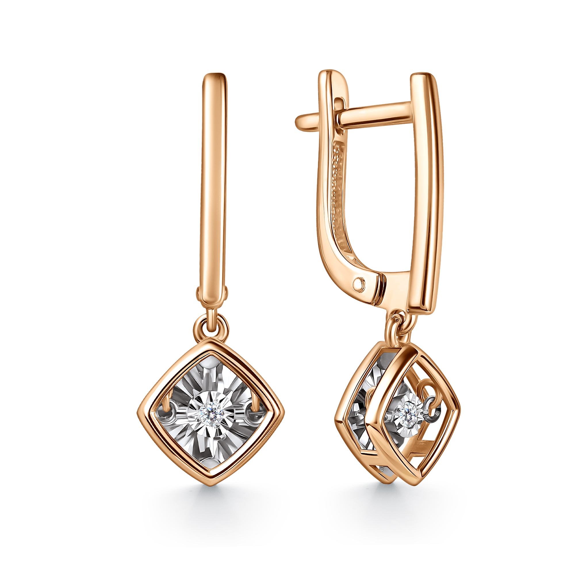 Серьги из золота с камнем  фото, цены