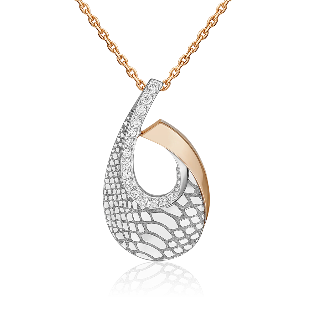 Подвеска из золота с камнем Фианит фото, цены