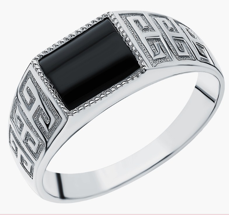 Печатка из серебра с камнем Фианит фото, цены