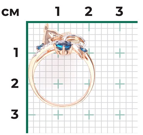 Кольцо из золота с камнем Топаз фото, цены