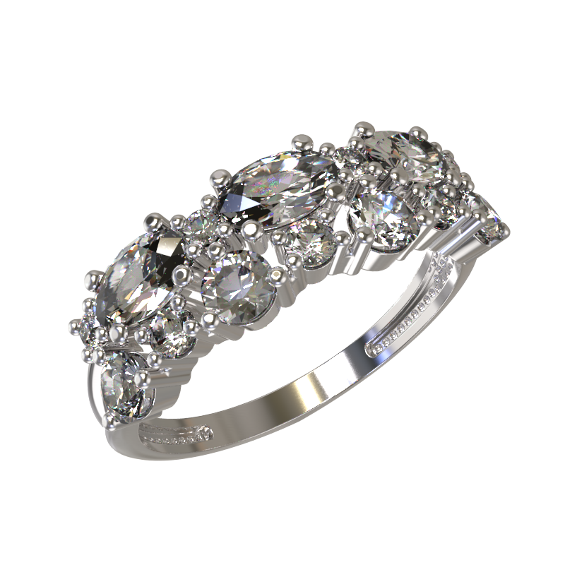 Кольцо из серебра с камнем Фианит фото, цены