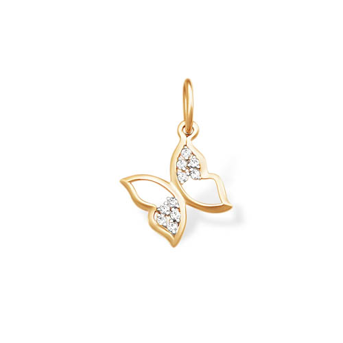 Подвеска из золота с камнем Фианит фото, цены