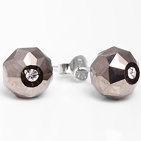 Пуссеты из серебра с камнем Фианит фото, цены