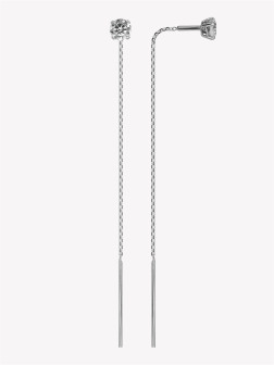 Продевки из серебра с камнем Фианит фото, цены