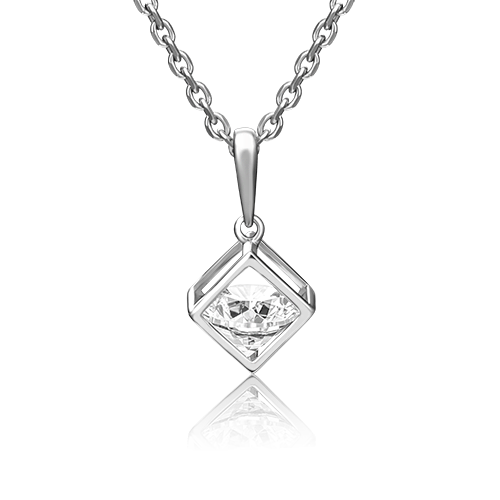 Подвеска из золота с камнем Фианит фото, цены