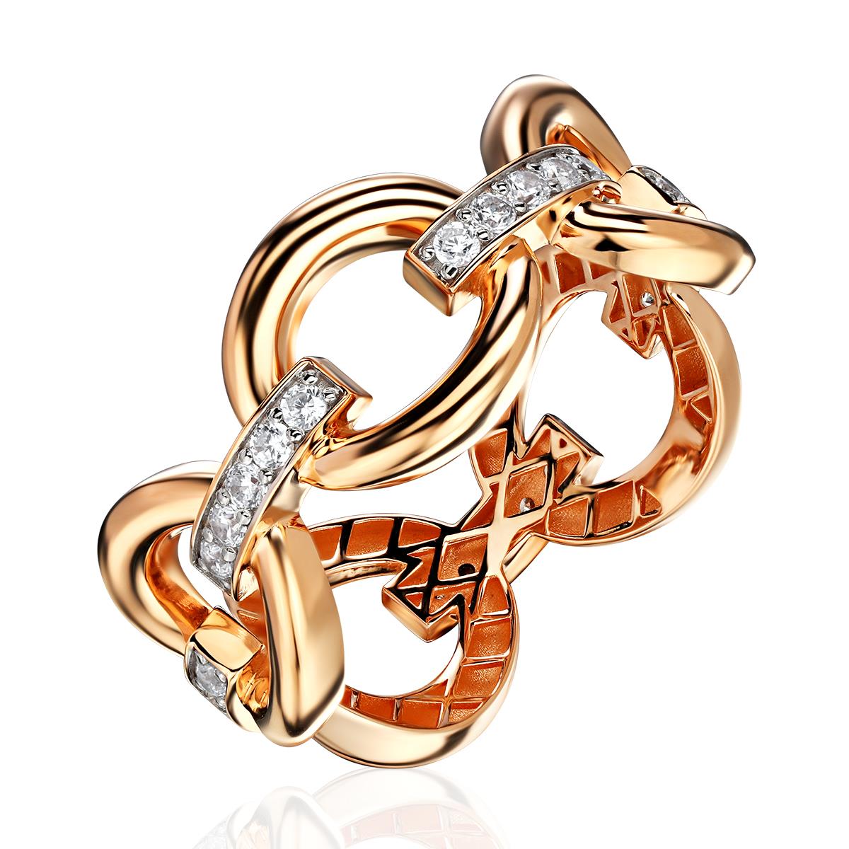 Кольцо из золота с камнем Фианит фото, цены