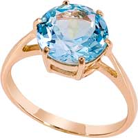 Кольцо из золота с камнем Топаз фото, цены