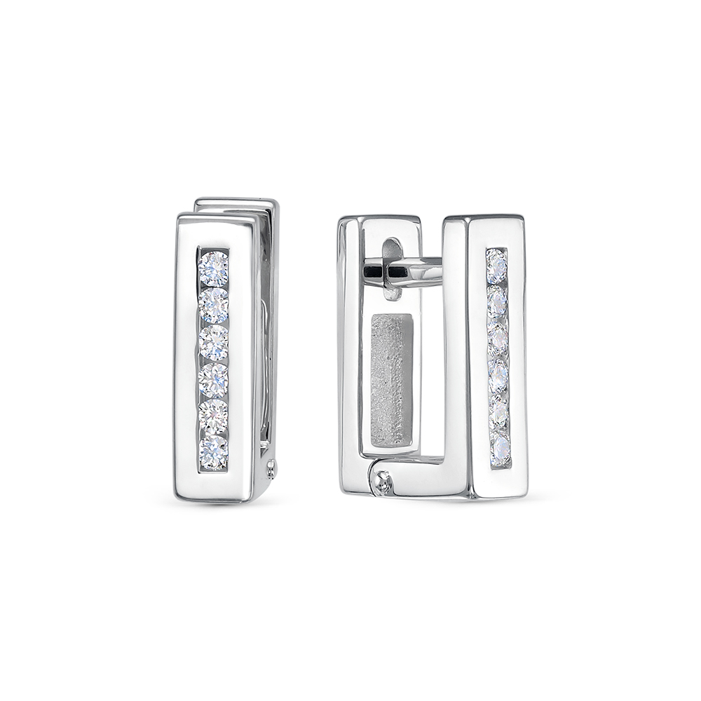 Серьги из золота с камнем Бриллиант фото, цены