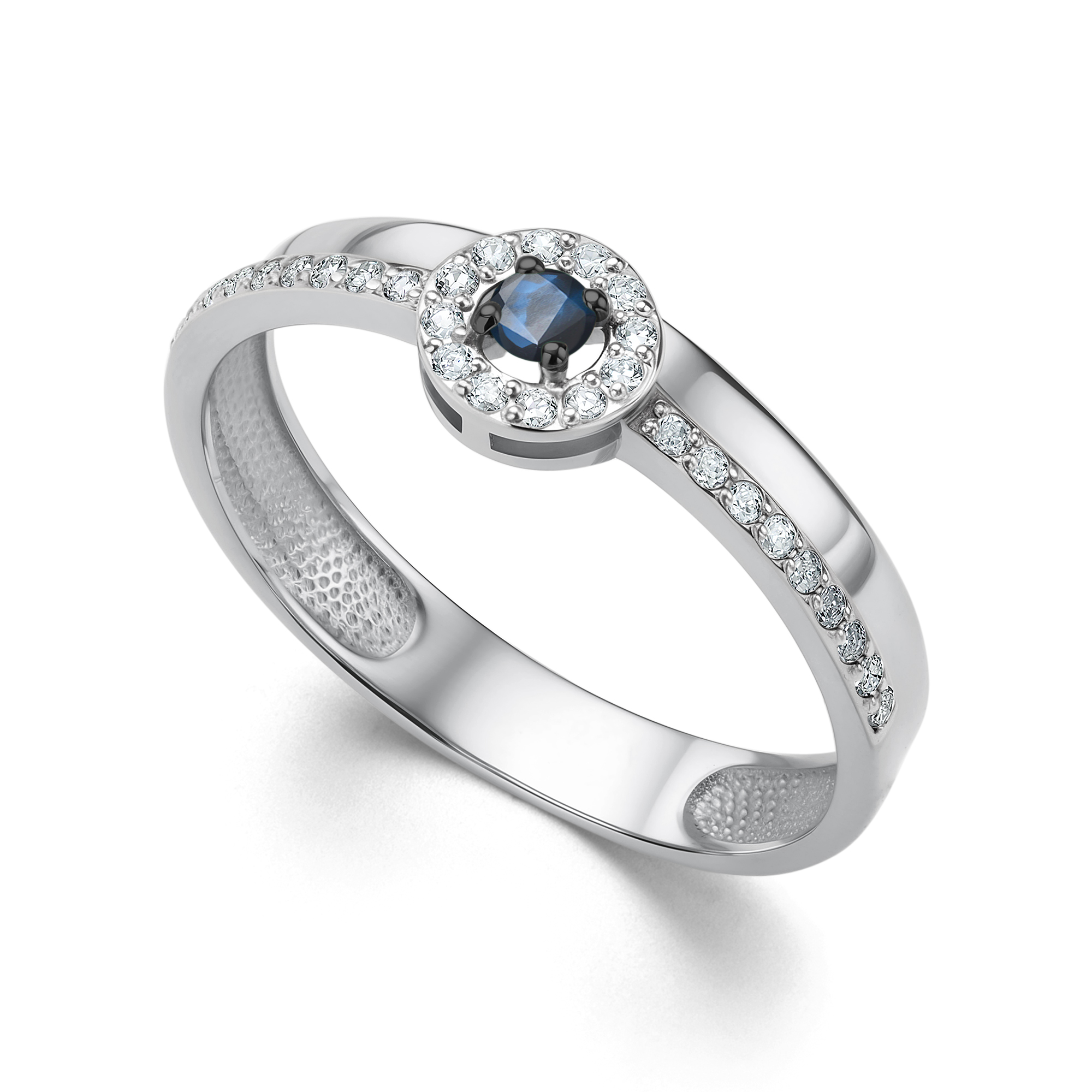 Кольцо из золота с камнем Бриллиант, Сапфир фото, цены