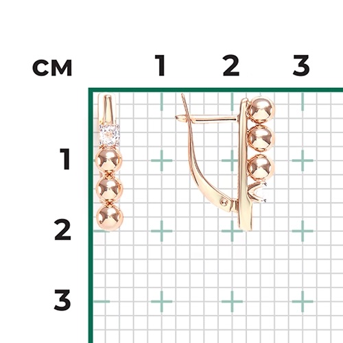Серьги из золота с камнем Топаз фото, цены