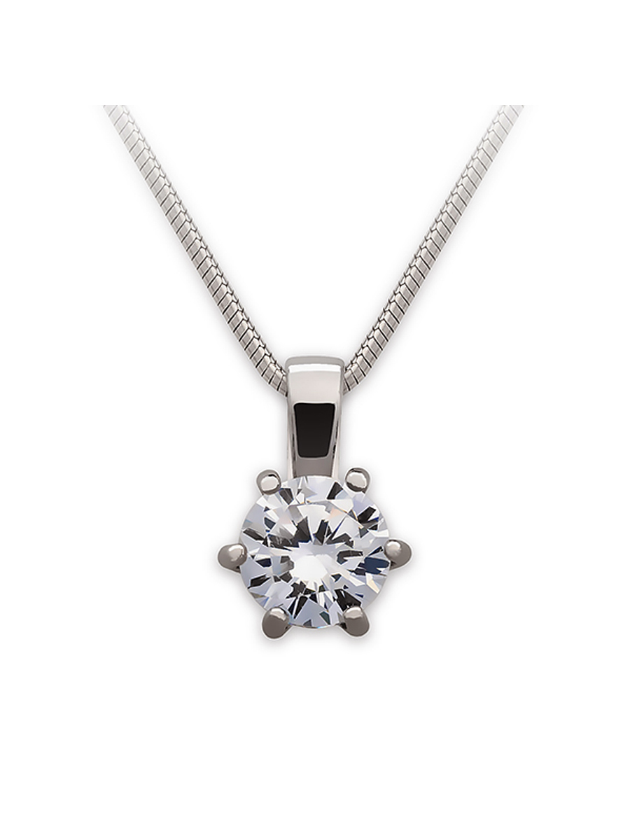 Подвеска из серебра с камнем Фианит фото, цены