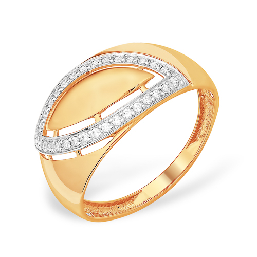 Кольцо из золота с камнем Фианит фото, цены