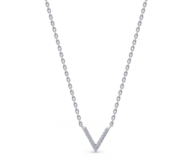 Колье из серебра с камнем Фианит фото, цены