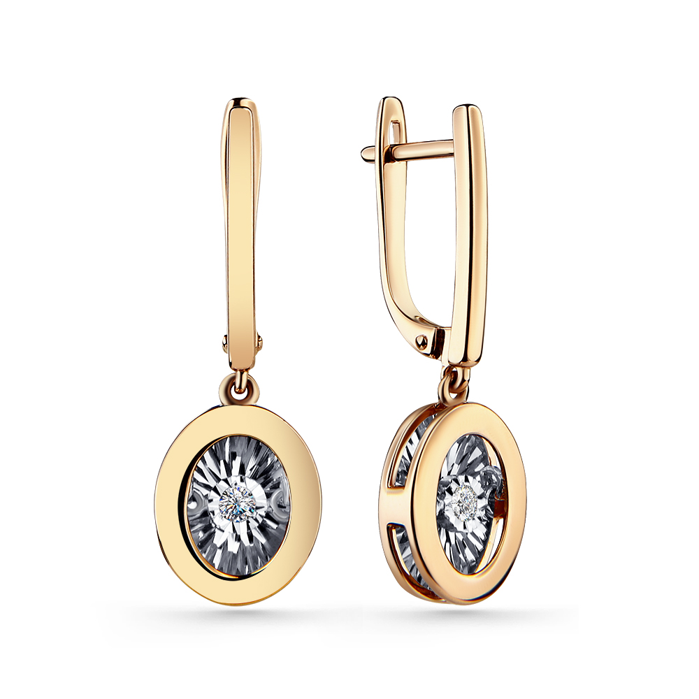 Серьги из золота с камнем  фото, цены