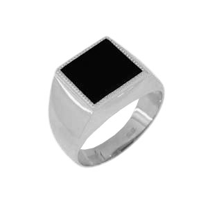 Печатка из серебра с камнем Фианит фото, цены