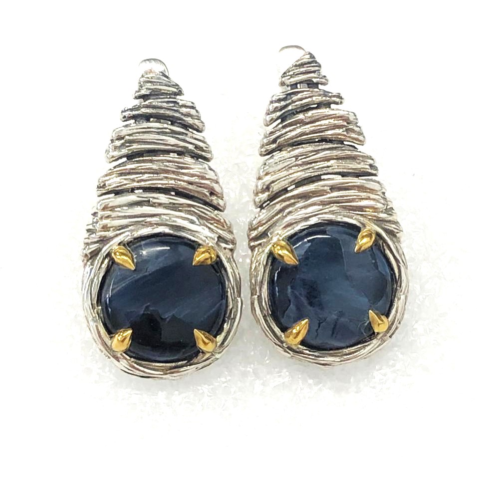 Серьги из серебра с камнем  фото, цены