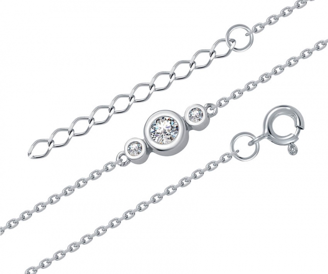 Браслет из серебра с камнем Фианит фото, цены