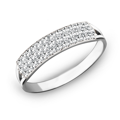 Кольцо из серебра с камнем Фианит фото, цены