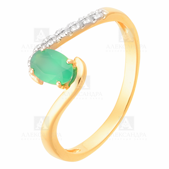 Кольцо из золота с камнем Лондон топаз, Фианит фото, цены