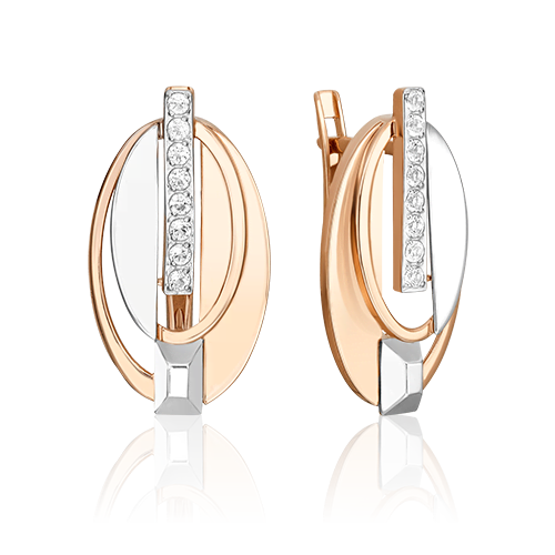 Серьги из золота с камнем Топаз фото, цены