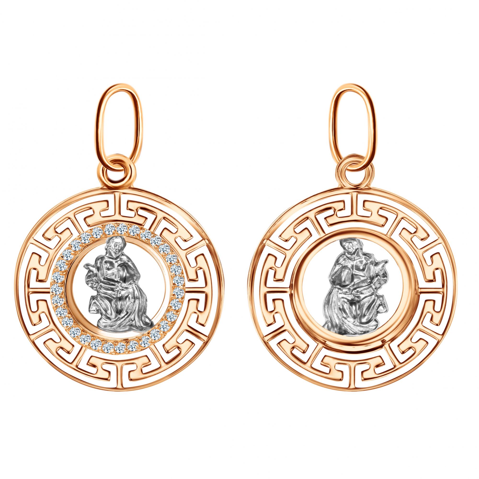 Знак из золота с камнем Фианит фото, цены