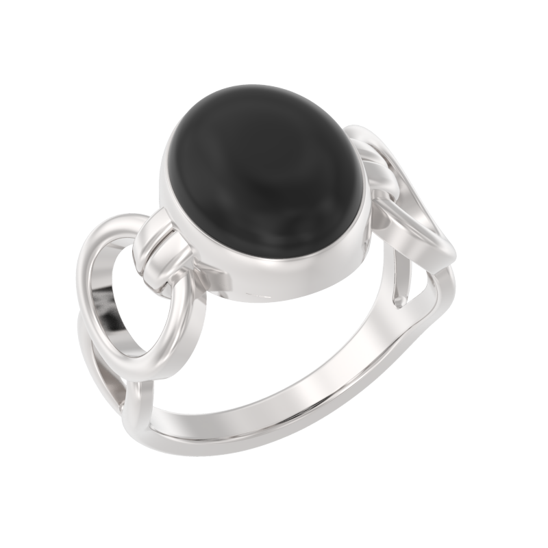 Кольцо из серебра с камнем Агат фото, цены