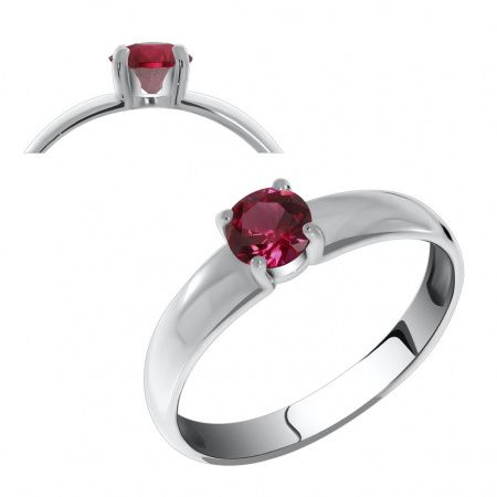 Кольцо из серебра с камнем Корунд фото, цены