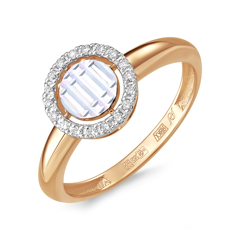 Кольцо из золота с камнем Бриллиант фото, цены