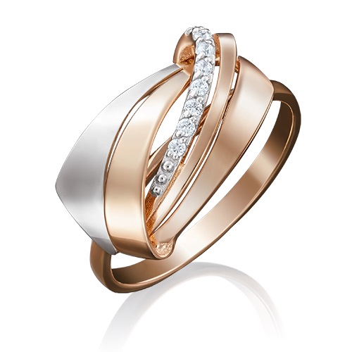 Кольцо из золота с камнем Фианит фото, цены