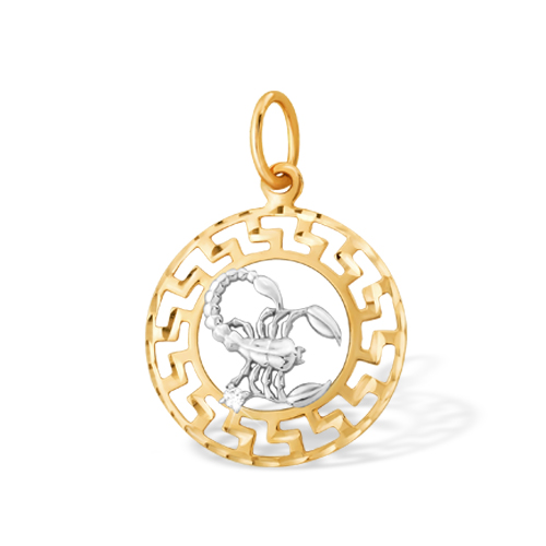 Знак из золота с камнем Фианит фото, цены