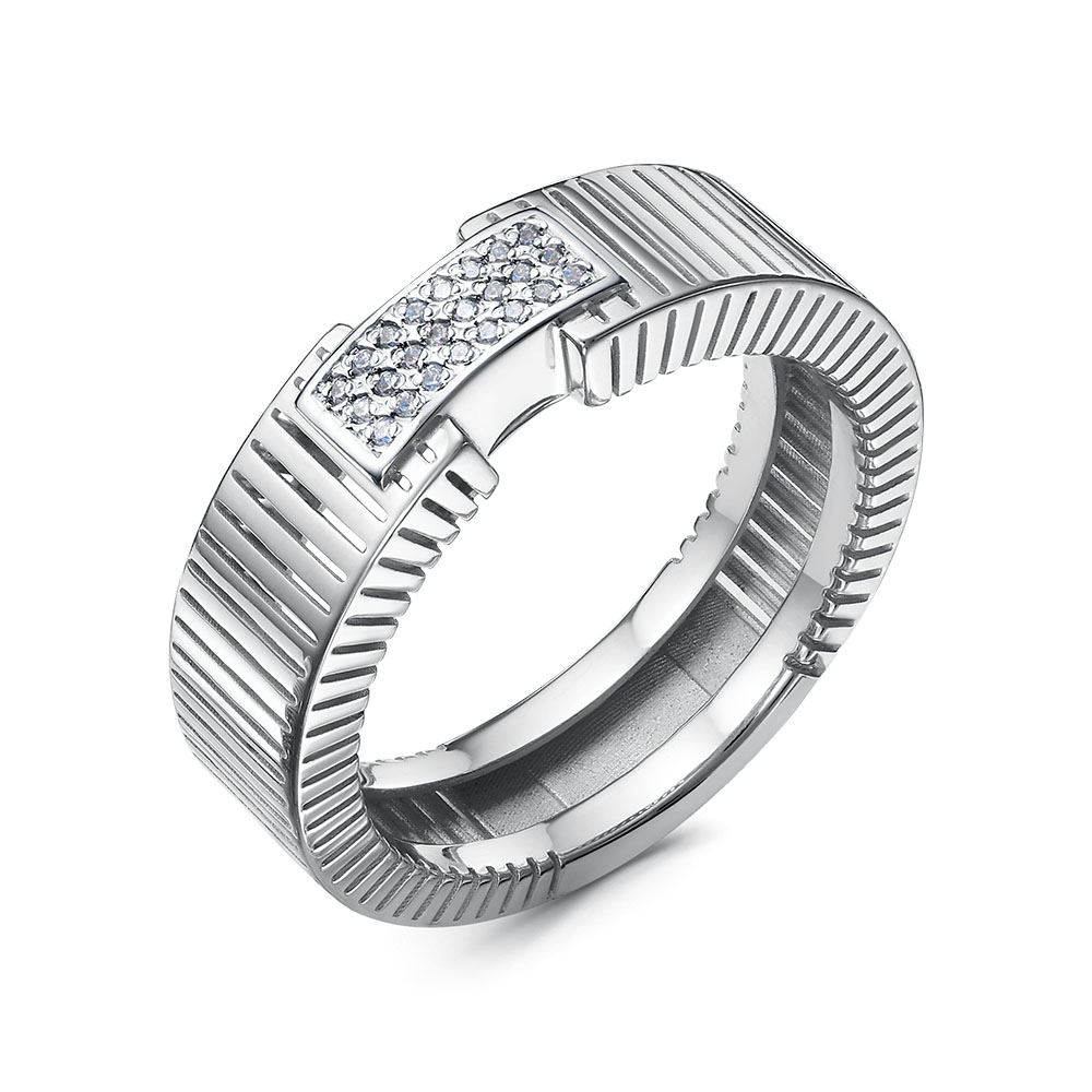 Кольцо из серебра с камнем Фианит фото, цены