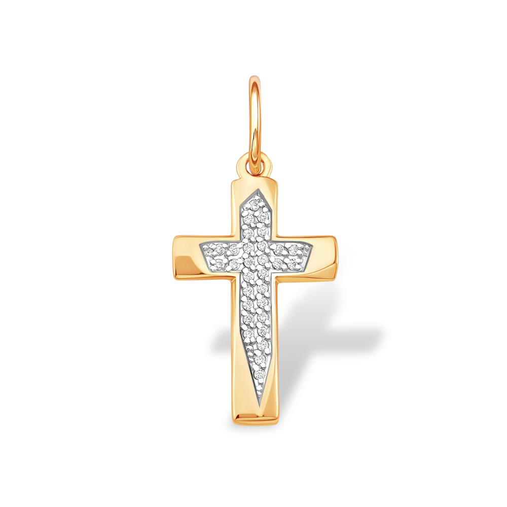 Подвеска из золота с камнем Фианит фото, цены