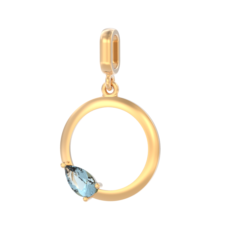 Подвеска из золота с камнем Топаз фото, цены
