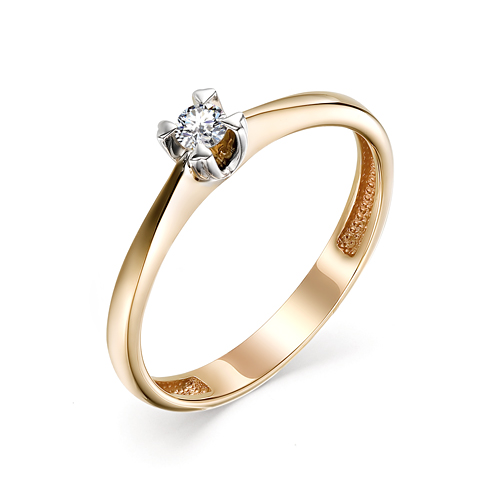 Кольцо из золота с камнем Бриллиант фото, цены