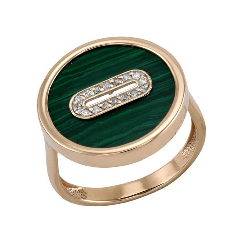 Кольцо из серебра с камнем Фианит, Перламутр фото, цены