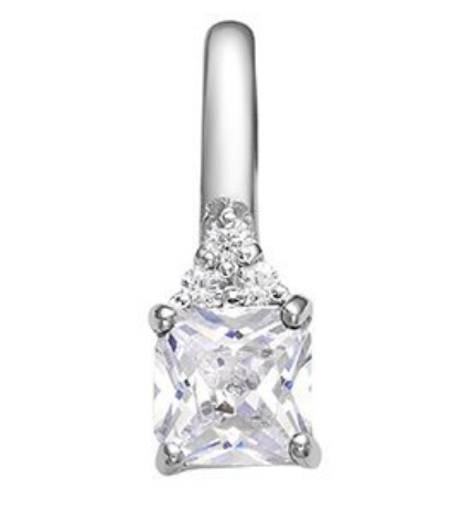 Подвеска из серебра с камнем Фианит фото, цены