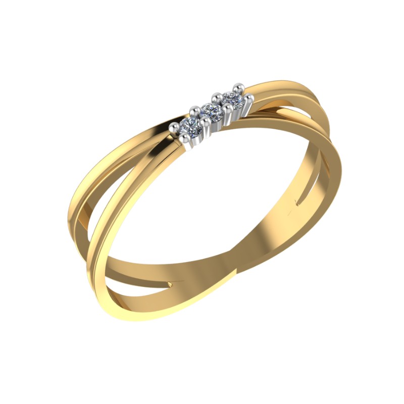 Кольцо из золота с камнем Фианит фото, цены