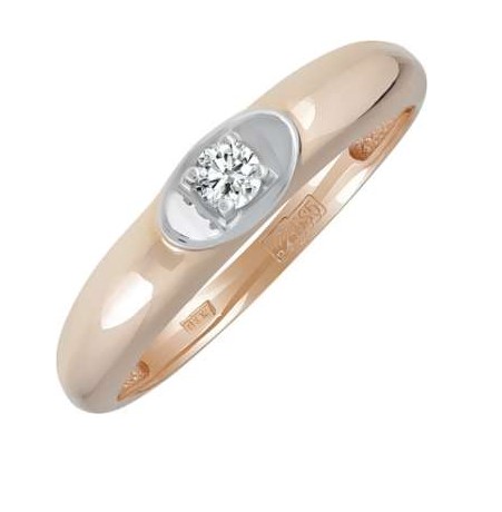 Кольцо из золота с камнем Бриллиант фото, цены